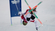 Alexandre Bilodeau hits one of his off-axis D 720 jumps.